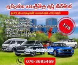 Leasing ඔන්න අඩුම පොළිය අපෙන්